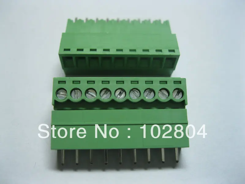 Винтовой клеммный блок коннектор 3 5 мм 9 way/pin Green Pluggable Type 15edck 15edcv высокое качество