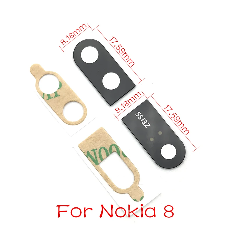 Новинка для Nokia 8 задняя камера стеклянная крышка объектива с клейкой