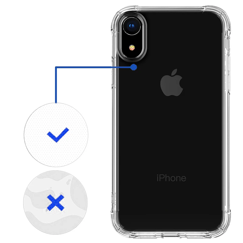 Чехол для iphone XS Max XR 7 8 6 S plus X прозрачный силиконовый четыре угла подушка