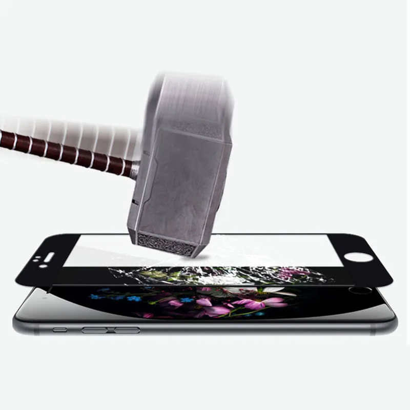 Защитное стекло 3D закаленное с полным покрытием для iPhone 7 8 6s 6 plus|Защитные стёкла и