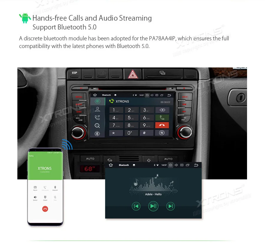 Автомобильный dvd плеер XTRONS 7 &quot Android 8 1 радио GPS RCA RDS USB для Audi A4 S4 B6 B7/RS4 2003 2004 2005 2006 2007