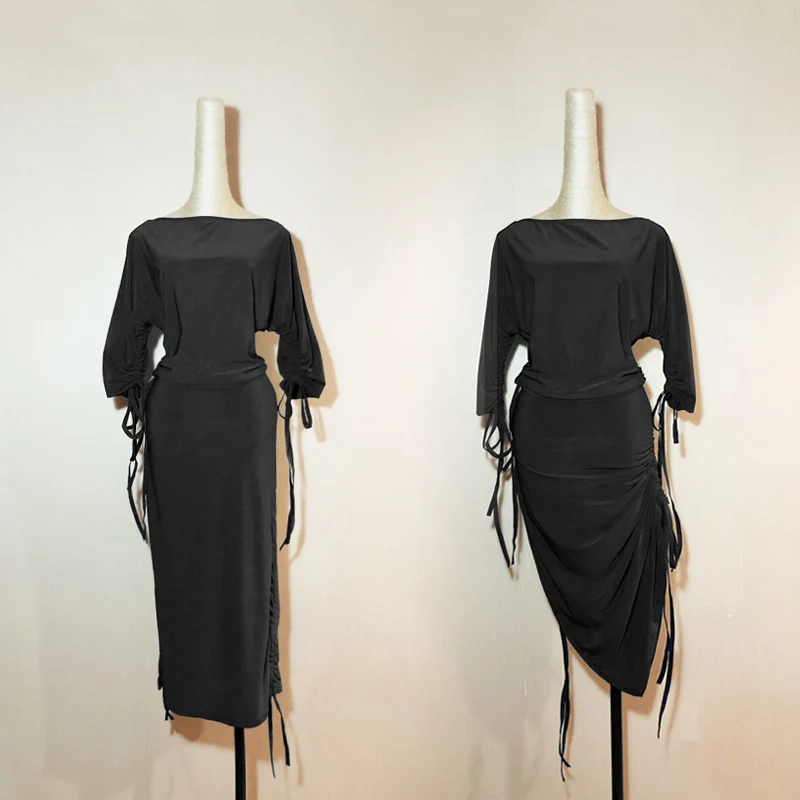 Женский костюм для латинских танцев юбка тренировок взрослых танцевальная