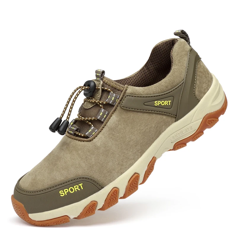 SusuGrace Outdoor Men Hiking Shoes Waterproof Climbing boots Breathable Tactical Combat Boots Desert Training Sneakers Anti-Slip