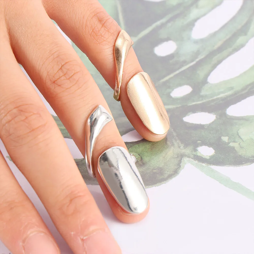 1pcs Fashion Punk False Nails Alloy Metal Finger Rings Women Ring Jewelry Hot Sale pour femme