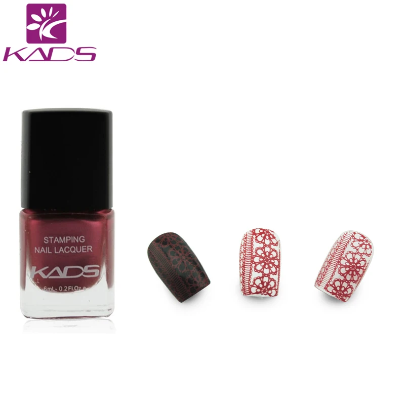 KADS Новая Тенденция Пурпуровый Магия Искусства Ногтя Стемпинга Штамповка Лак