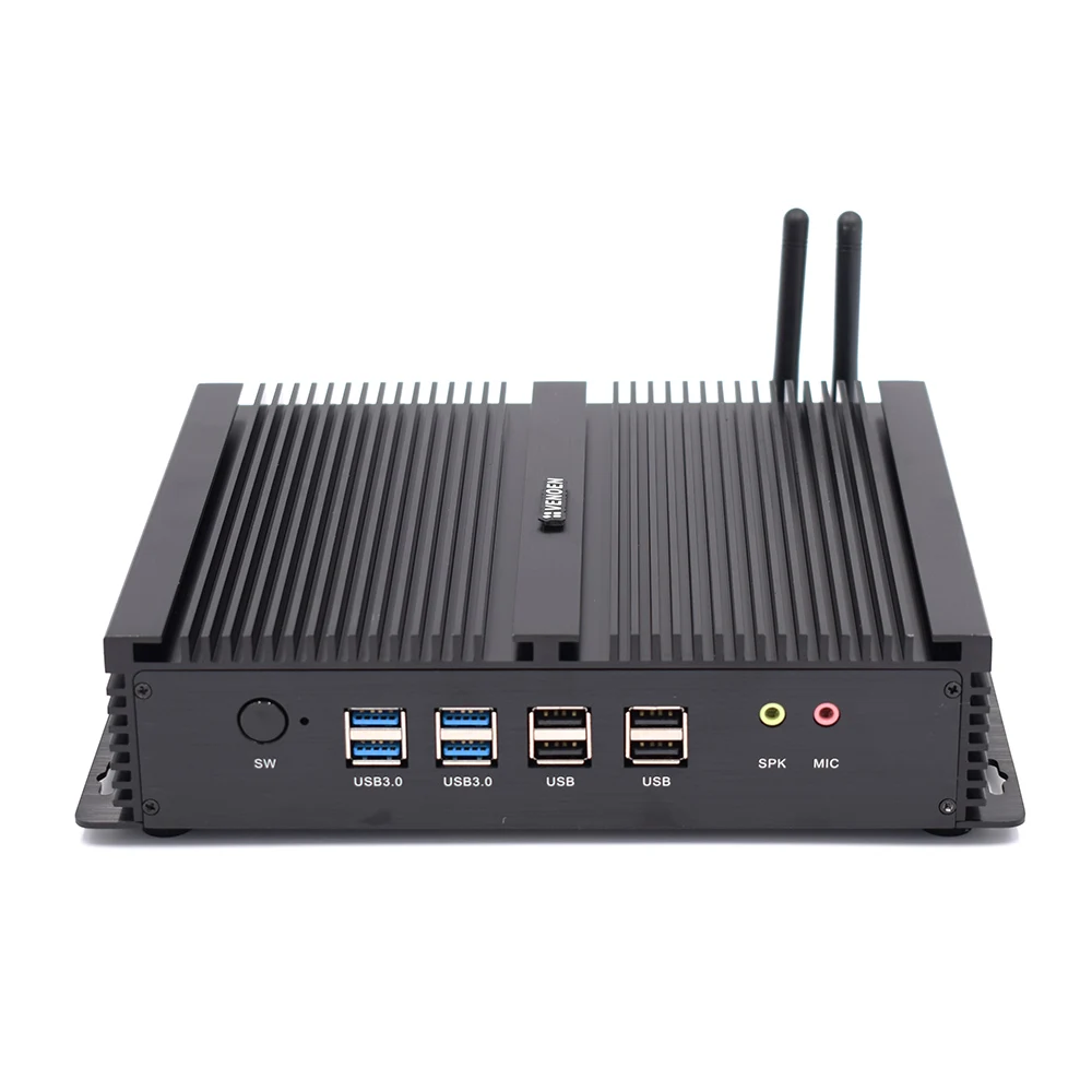 Безвентиляторный мини ПК Core i7 5500U I7 4200U i5 Windows Linux Dual LAN NICS 6 * RS232 сервер 2955U