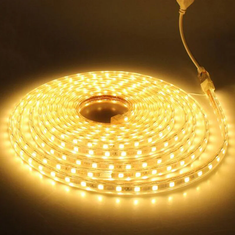 Yellow without plug 60 светодиодный водонепроницаемый наружный светильник с гибкой полосой для украшения помещений, домашний потолочный садовый счетчик, светодиодный светильник династии - Испускаемый цвет: Yellow without plug