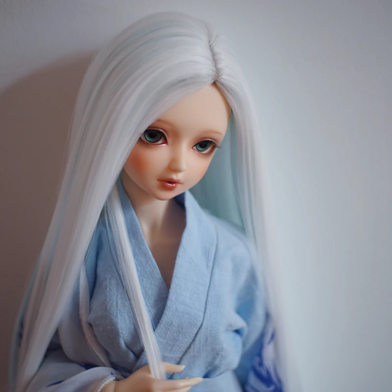 BJD SD древний костюм парики Дворцовый стиль синий ПАИК-каре для 1/3 BJD 1/4 Bjd кукла волос