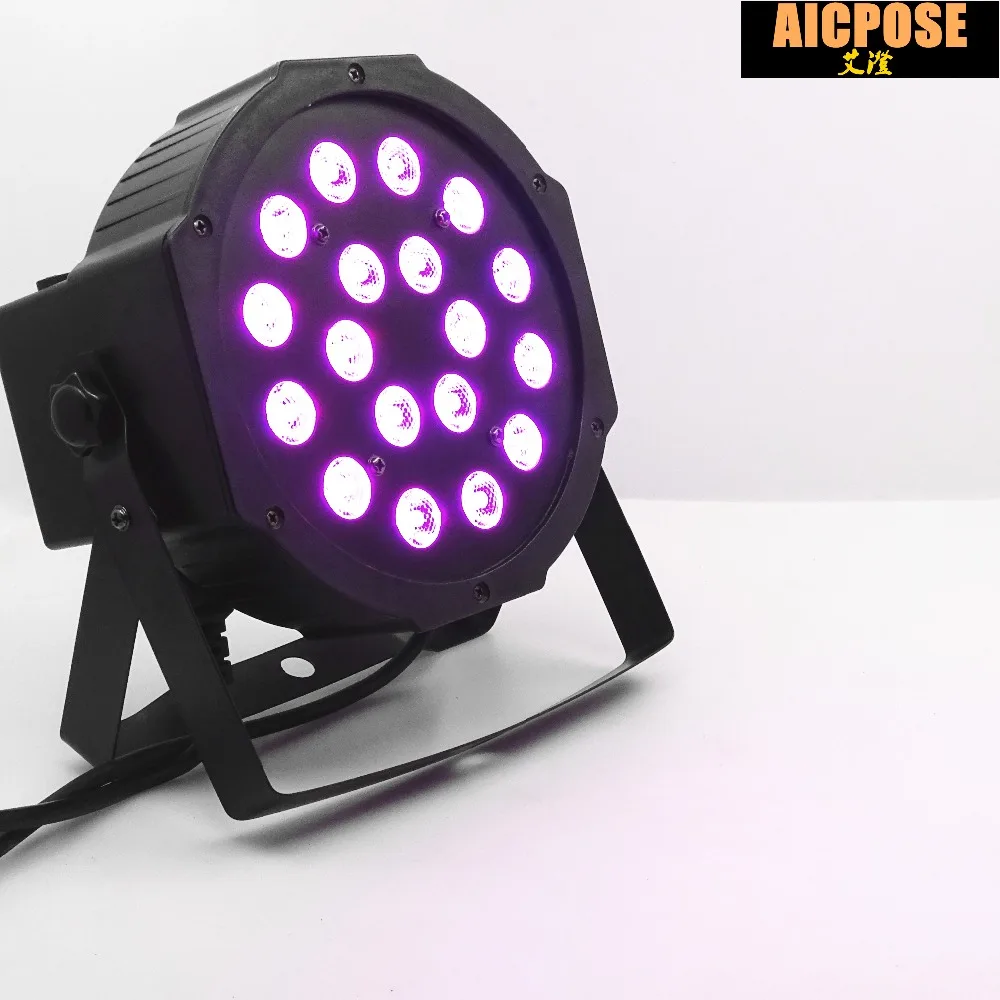 6 шт./Лот 18 шт. 3 Вт светодиодные лампы 18x3 Par RGB в 1 плоский par led dmx512 дискотеки