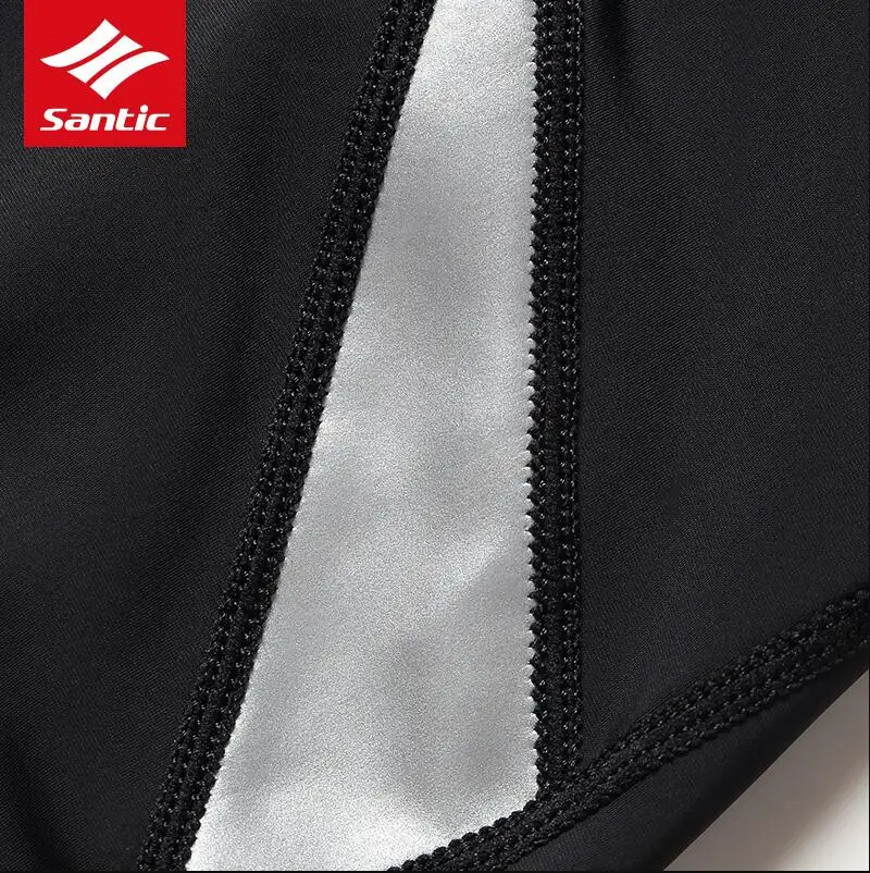 Велосипедные брюки Santic мужские длинные штаны с 4D подкладкой светоотражающие