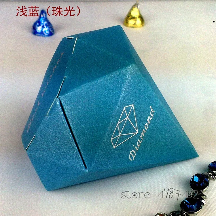 10 шт./лот коробка для конфет с серебряными бриллиантами коробки свадебных