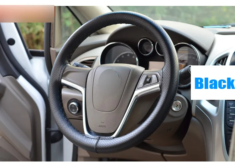 1 шт. аксессуары для салона автомобиля чехлы руля DIY очень мягкая дышащая кожаная