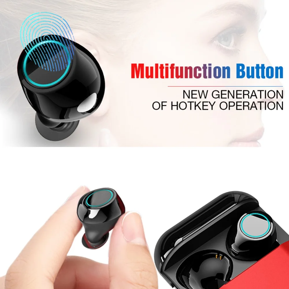 Bluetooth наушники TWS беспроводные стереонаушники с микрофоном и зарядным