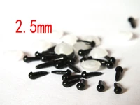 2 5mm black plastic eyes straight stem teddy bears miniatures 100pcs50pairs