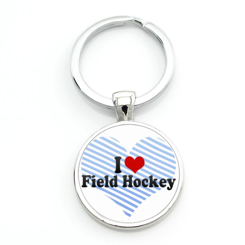 

New Arrival vintage Love Hocky Game keychain men casual sports jewelry exquisite high quality field hockey key chain ring SP502