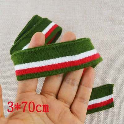 ArmyGreen 4 шт./лот, 3 см в ширину, разноцветная хлопковая ребристая тесьма, ручная работа, манжеты, футболка, подол, круглый вырез, одежда, нить, кружевная ткань AC1035 - Цвет: ArmyGreen