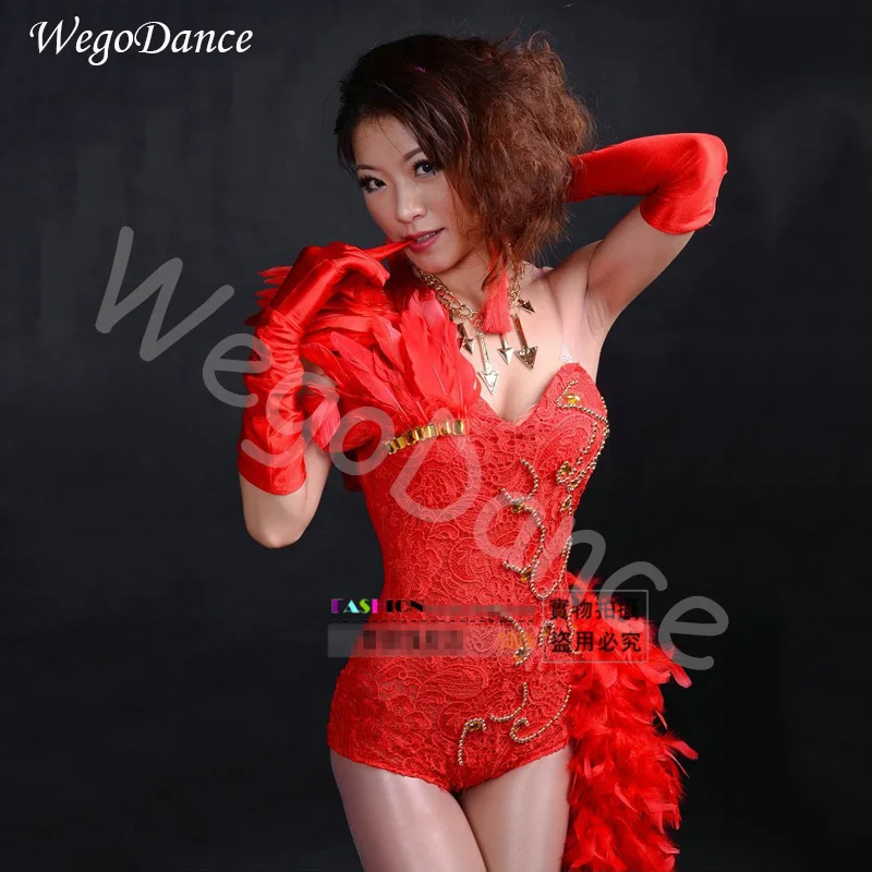 

Halloween Costume Feathers Jazz Stage Suits Ds Costumes Ba Hip-hop Dance Club Sexy Dj Performance Clothing Nightclub Sexy Dress