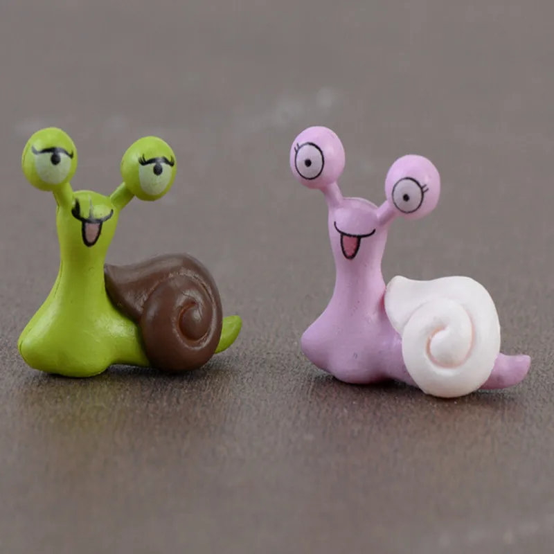 10pieces Funny Big Eyes Snail Ornaments Flowerpot Plants Cute Realistic Micro Landscape Small Home Office Decoration | Дом и сад