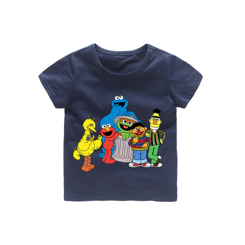 От 2 до 12 лет уличная футболка с рисунком кунжута хлопковая одежда летняя мышкой