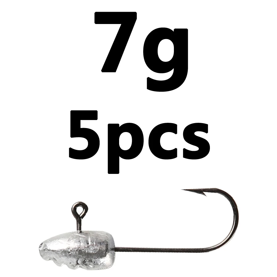 Size 7g Открытый свинец джиг голова джиг крючки 2 г 3 г 5 г 7 г 10 г рыболовный крючок для подледной рыбалки плот рыболовные приманки из свинца голова крючки микро свинцовые рыболовные снасти - Цвет: Size 7g