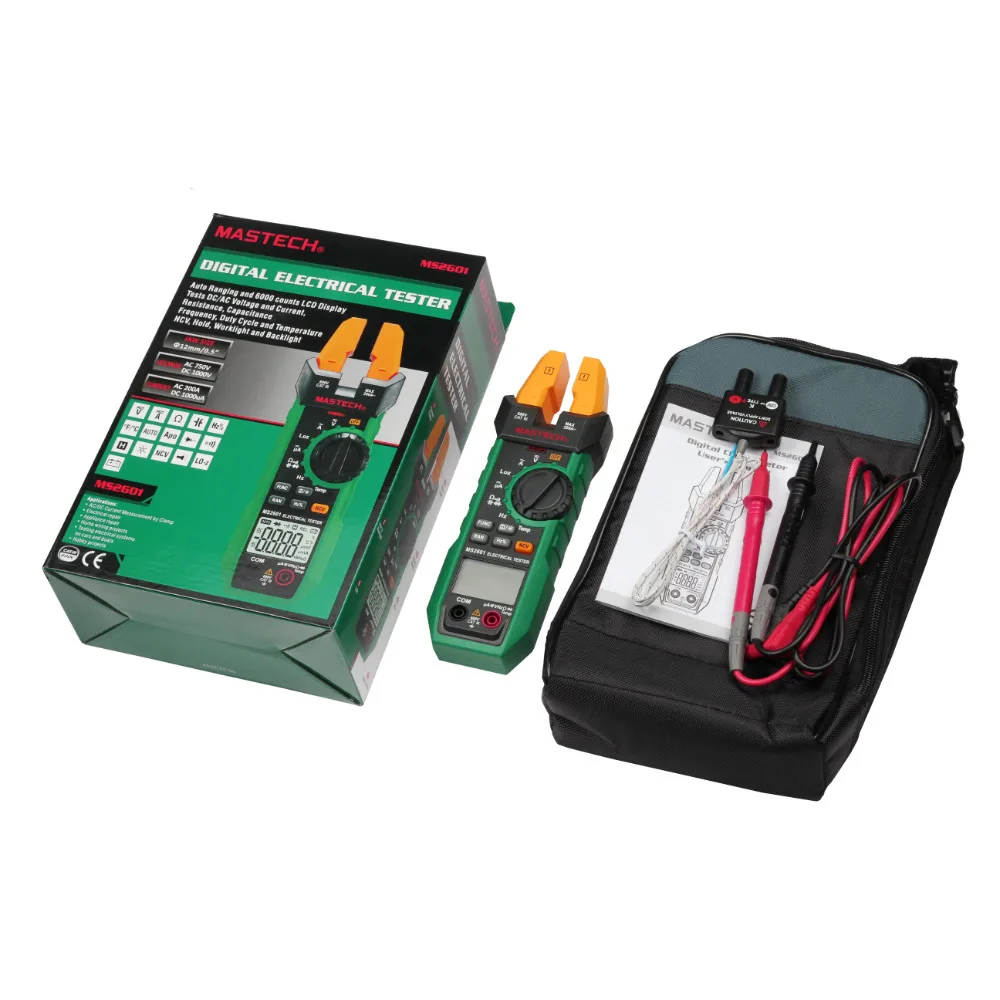 Mastech MS2601 цифровой измеритель переменного/постоянного тока 12 мм напряжение ток
