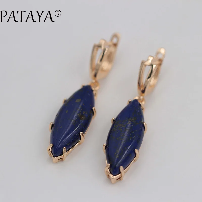 PATAYA, эксклюзивный RU,, 585, розовое золото, висячие серьги, разноцветные, натуральный камень, серьги для женщин, вечерние, свадебные, индийские ювелирные изделия