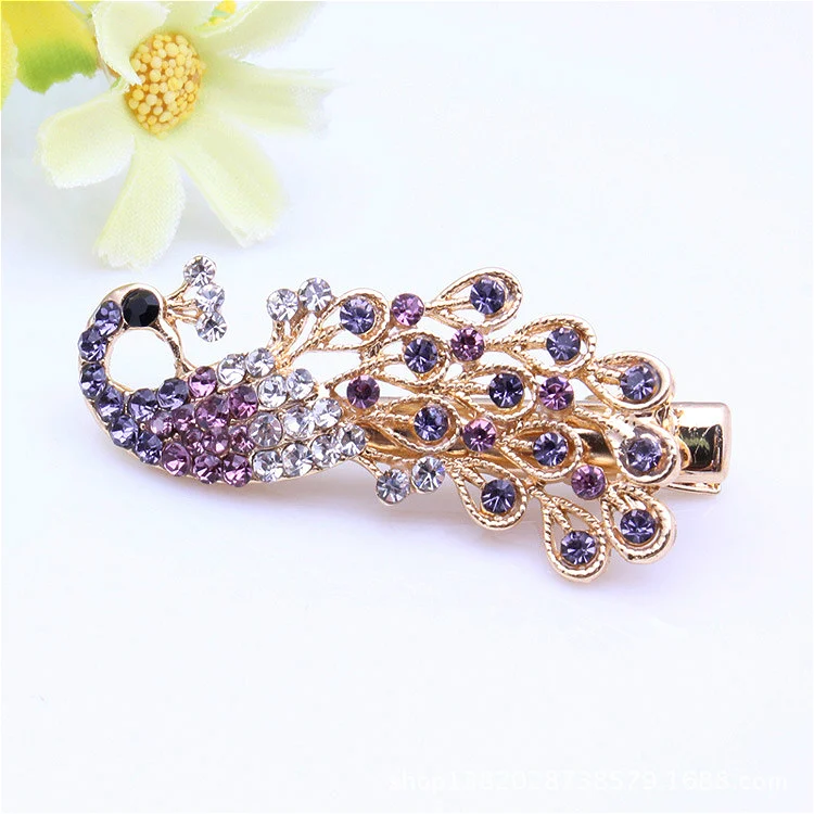 Лидер продаж 2017 модная заколка-пряжка для волос в виде павлина украшения женщин |