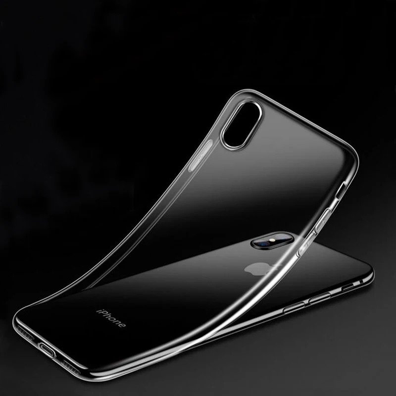 Ультратонкие прозрачные чехлы для телефонов iPhone XR Xs Max X 8 7 6 6S Plus 5 5S SE мягкий