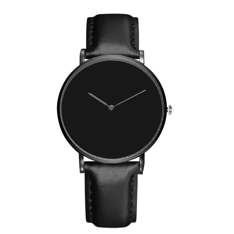Black. Black Leather Таможенные часы, мужские Брендовые Часы из натуральной кожи, ремешок из нержавеющей стали, собственный логотип, напечатанные часы для влюбленных, подарок, пользовательский циферблат, логотип, часы, фото - Цвет: Black. Black Leather