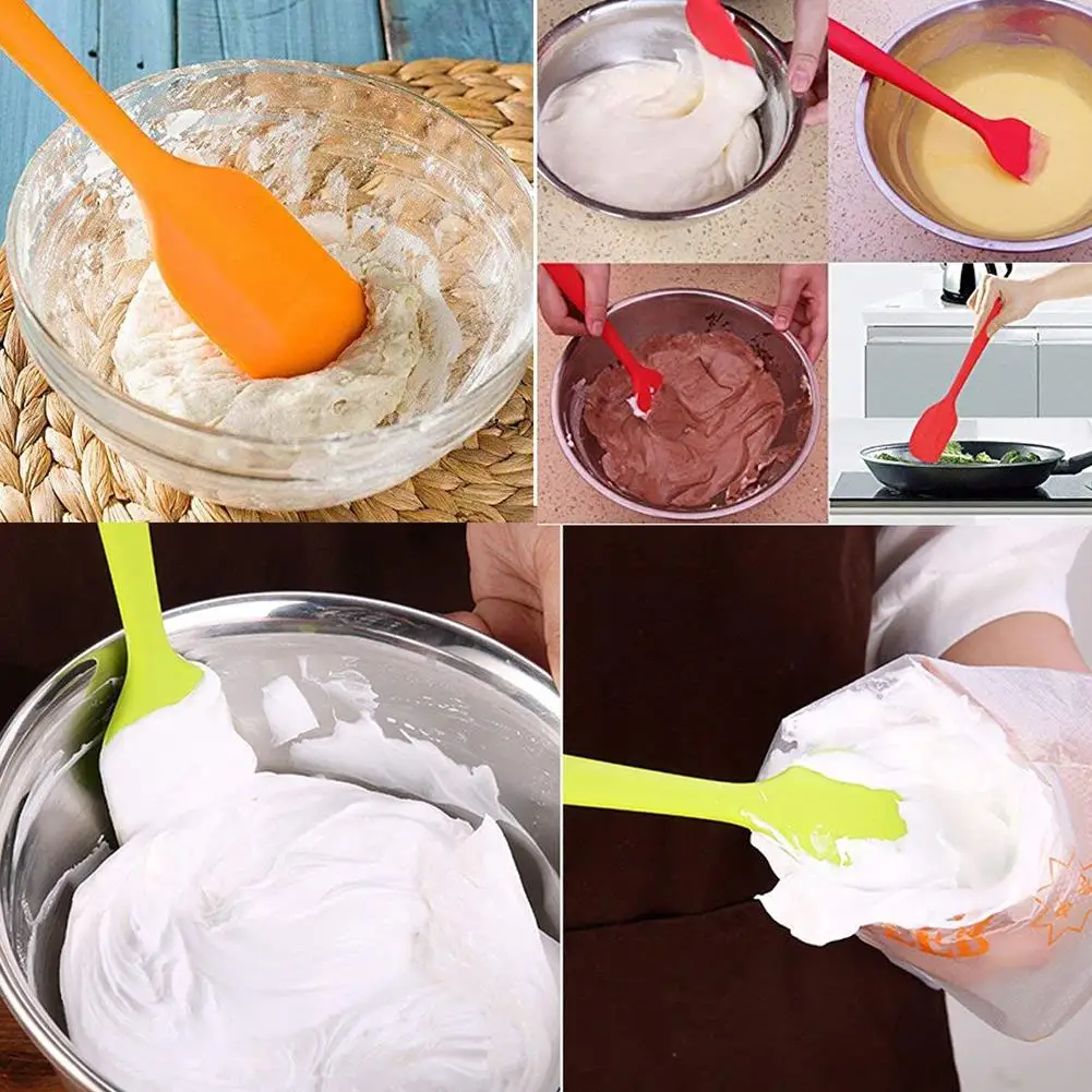 Silicone Spatula Heat Resistant Non-Stick Flexible Rubber With Solid Stainless Steel Kitchen Essential Gadget Premium Scraper Sp | Дом и сад