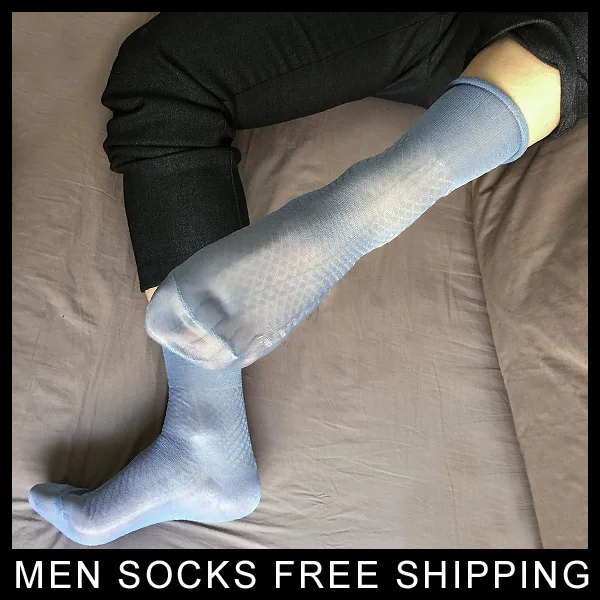 Мужские нейлоновые носки новинка прозрачные мужские формальные Костюмные обувь