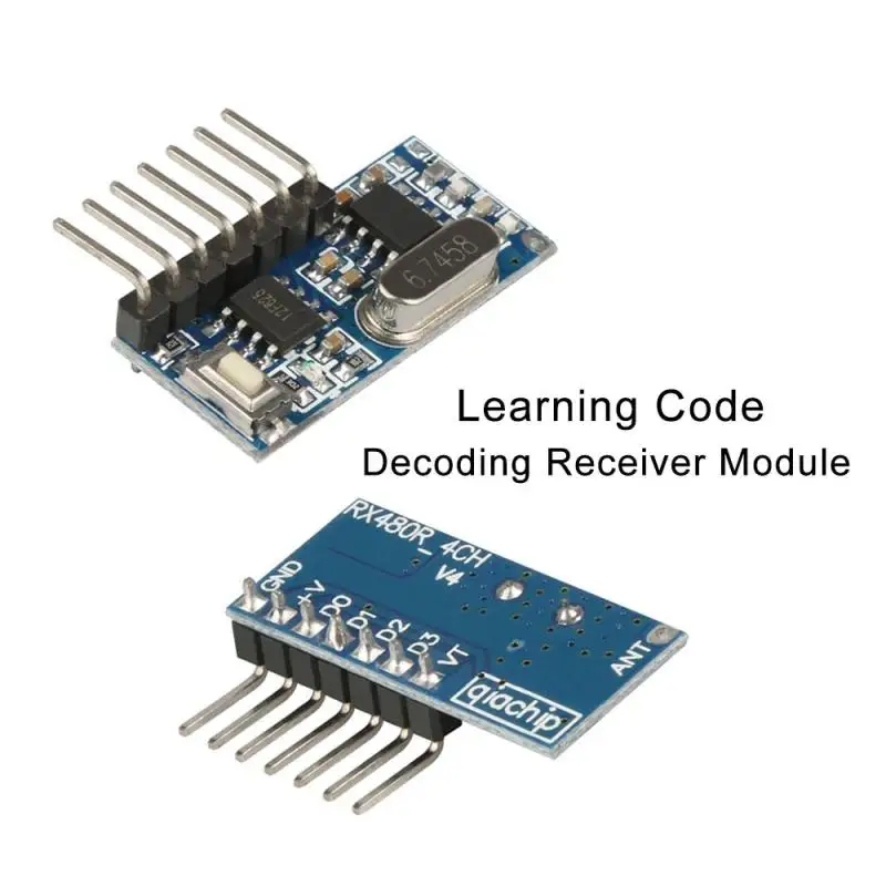 QIACHIP Wireless Remote Control 433mhz 4CH RF Learning Code 1527 Decoding Receiver and Transmitter Moudule For Light control DIY |