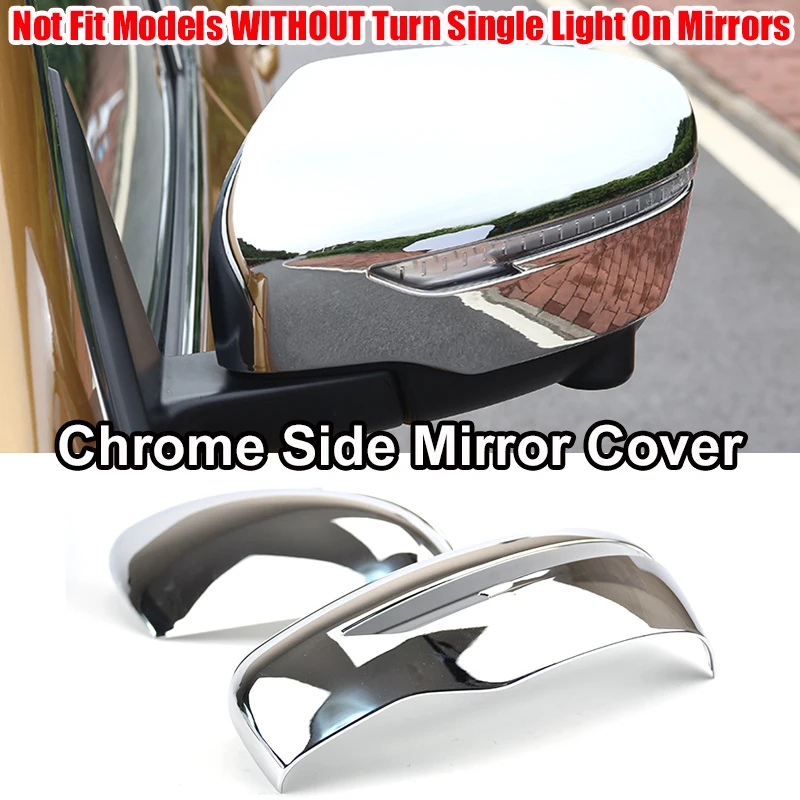 side mirror cover Для Nissan Rogue X-Trail T32 хромированный противотуманный светильник, дверная ручка, переключатель на вентиляционное отверстие, панель, накладка, украшение автомобиля - Цвет: side mirror cover