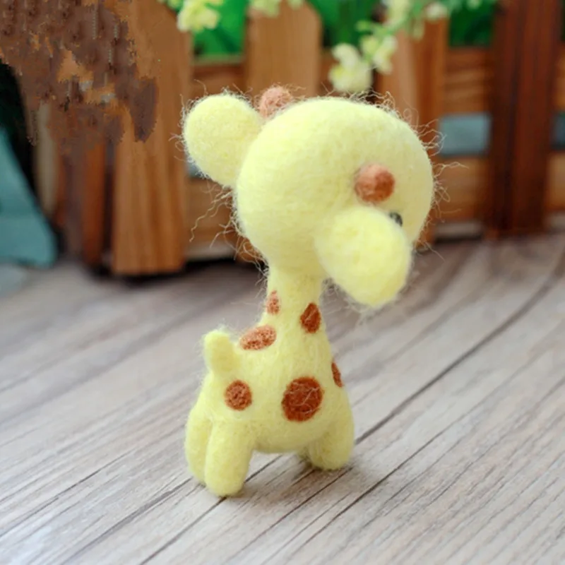 1 Набор DIY иголка для рукоделия набор валяния милая кукла &quotЖираф&quot шерстяной