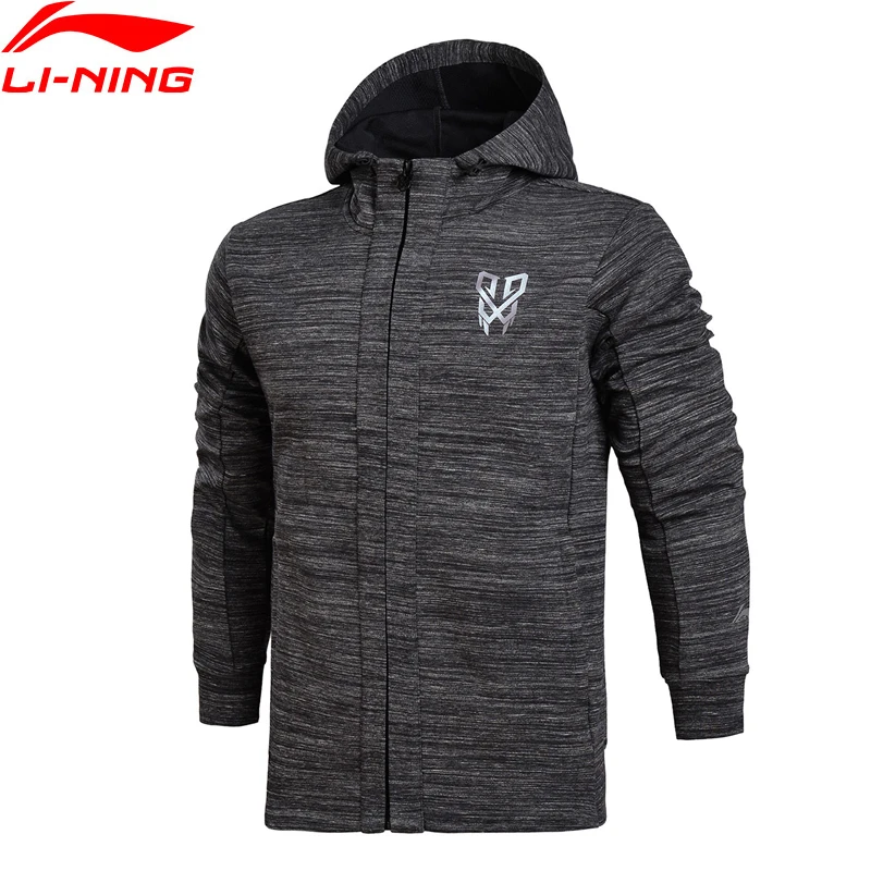 Li-Ning мужские баскетбольные трикотажные куртки FZ с капюшоном, Профессиональные удобные спортивные свитера с подкладкой для фитнеса AWDN123 CJFM18