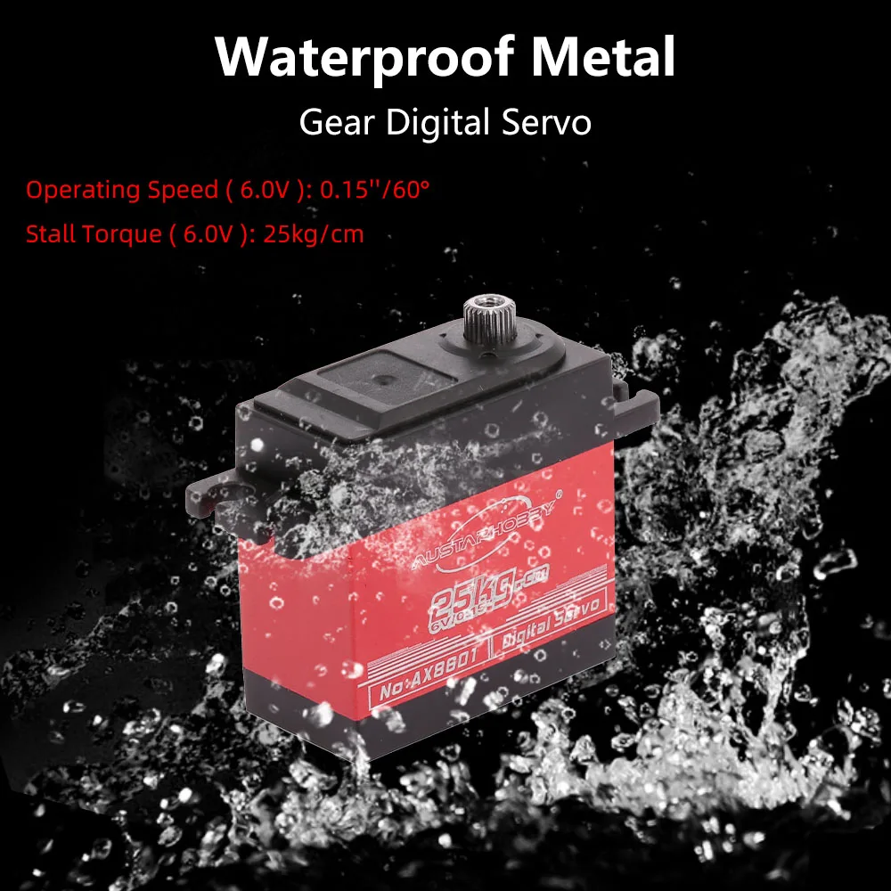 AX8601 Цифровой Servo 2 шт. 25кг металлическая шестерня с высоким крутящим моментом