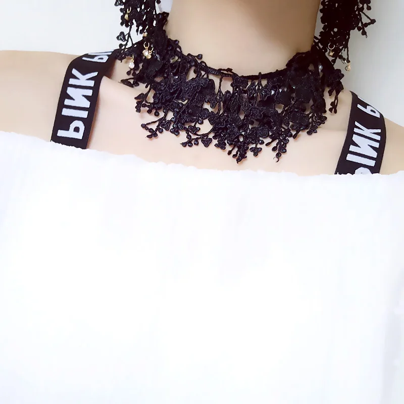 Модные очаровательны жемчужина Кружево колошения Chocker комплект ювелирных