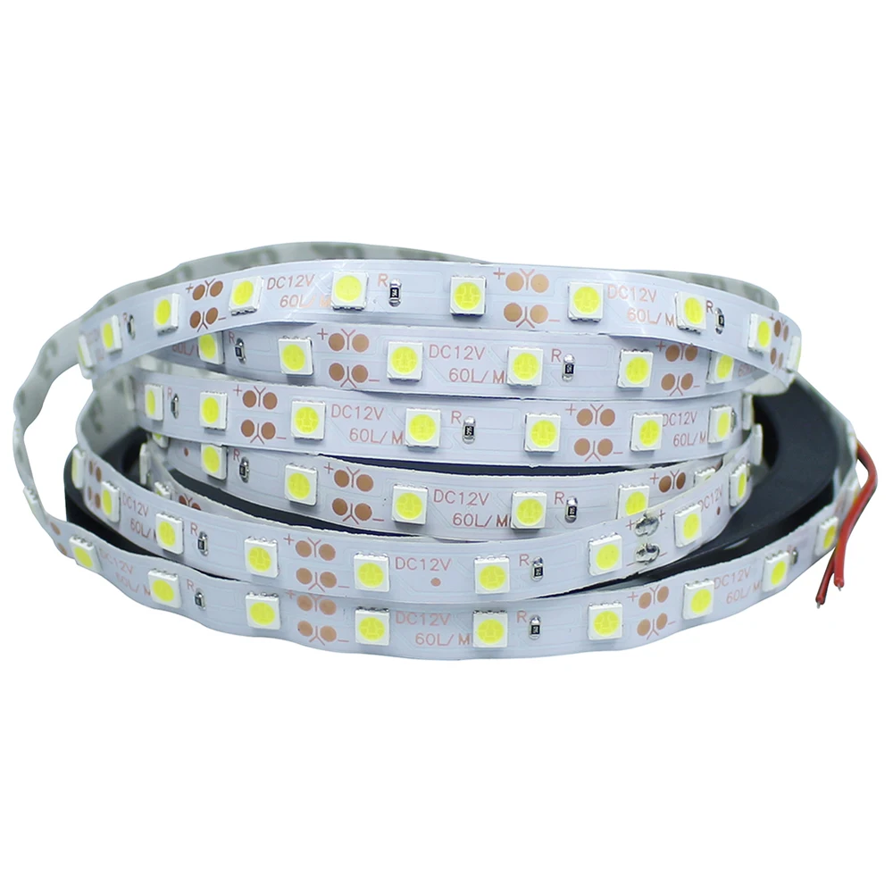 5050SMD светодиодный ленточный светильник DC12V 60LED/m 5 м/лот Светодиодная лента e Гибкая
