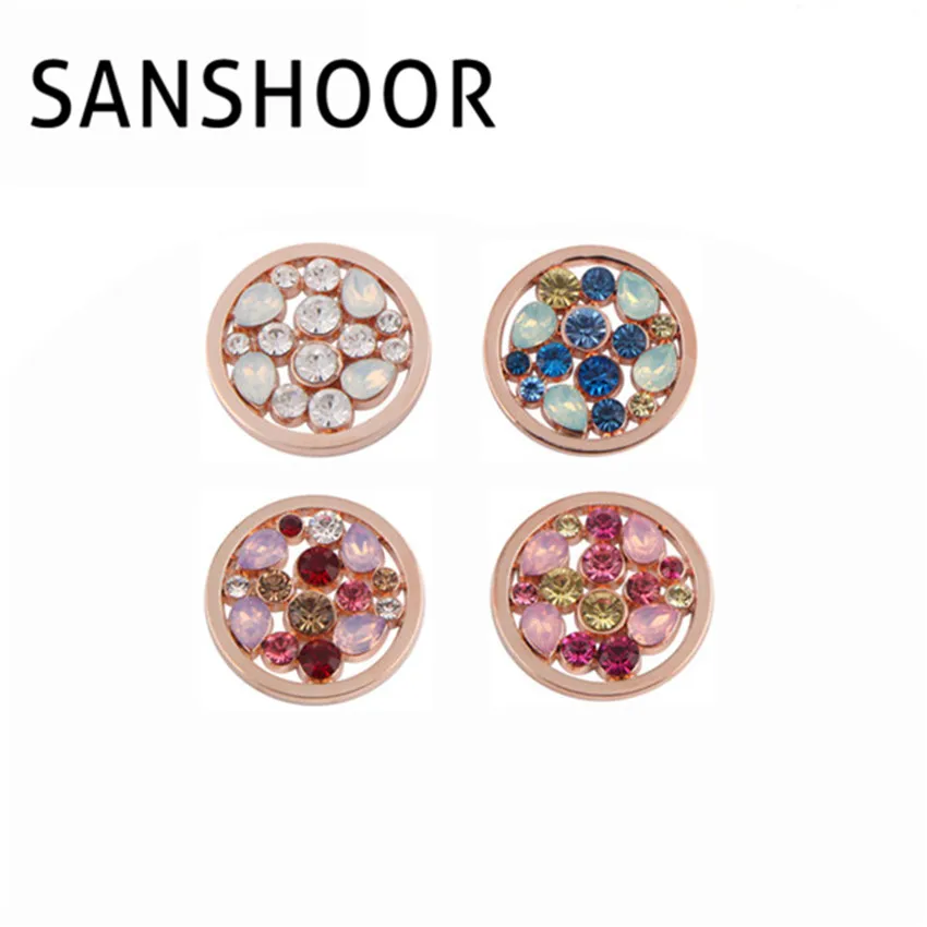 33 мм Reina персиковый Монетный диск с кристаллом пригодный для моей монеты 35 кулон 1