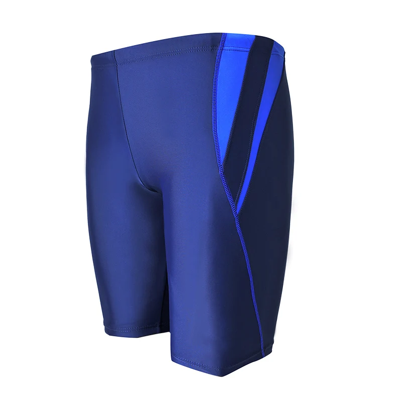 Navy Blue Брендовые мужские гоночные плавки для мужчин, пляжные плавки для серфинга, купальный костюм до колена, купальные плавки, купальные шорты для мужчин, спортивная одежда для плавания - Цвет: Navy Blue