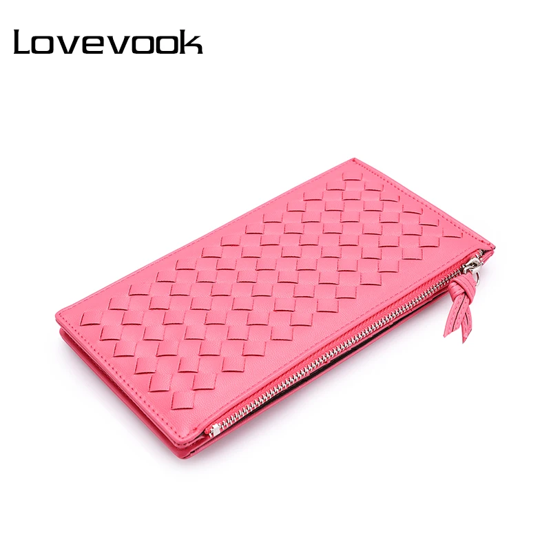 Женский кошелек на молнии LOVEVOOK двойной из искусственной кожи с отделением для