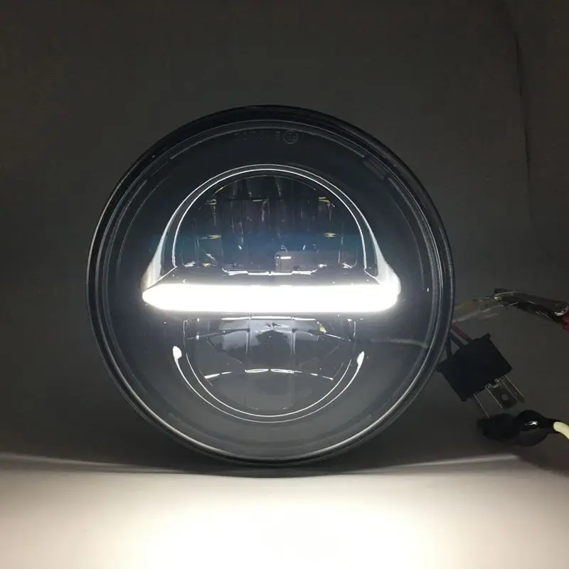 5-3/" черный проектор светодиодный фара с DRL для индийского скаута Honda Shadow мотоцикл широкий Glide XL1200 уличный 750 883