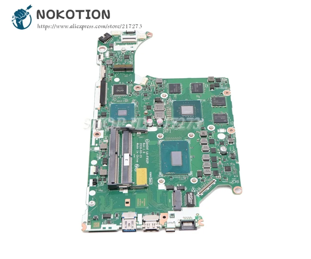 NOKOTION DH5VF LA-F952P основная плата для acer AN515-52 AN515 материнская плата для ноутбука HD630+ GTX 1050 Ti SR3YY I7-8750H процессор
