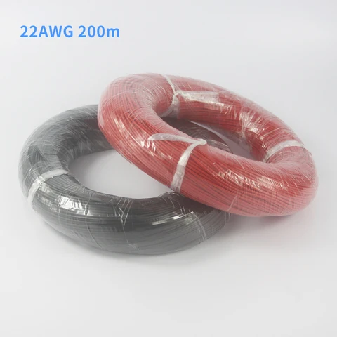 Силиконовый провод 22AWG, силиконовый провод 22AWG 200 метров (60/0, 08, OD: 1,7)