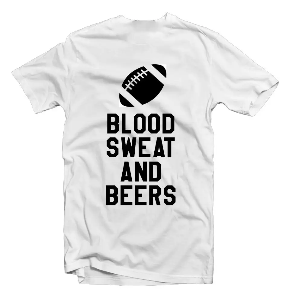 Кровавый пот и пиво Американский футбол гридирон суперчаша футболка|Мужские