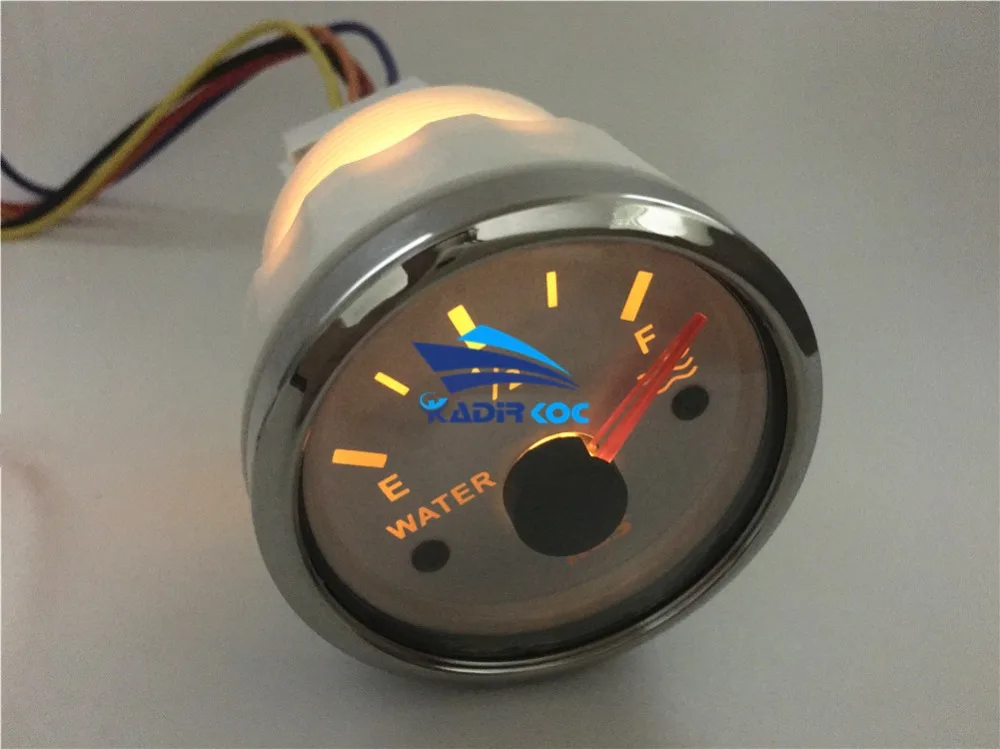1 шт. 52 мм Морской уровень воды измерители 12 В 24 В измеритель уровня воды с красной подсветкой подходят для лодки авто или мотор дома
