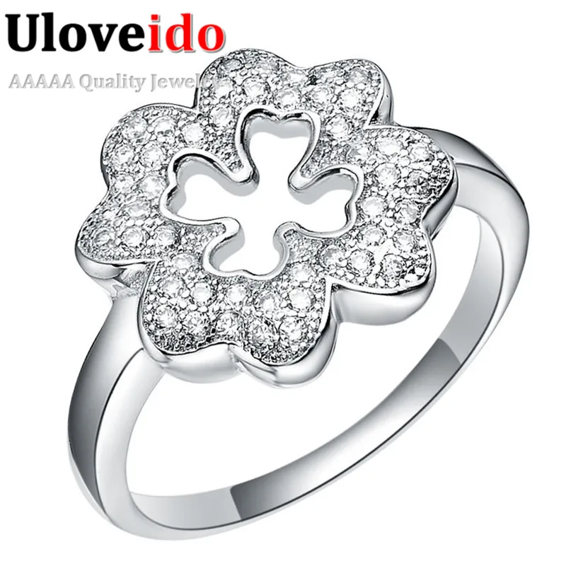 Винтажное свадебное ювелирное изделие Joyas из циркона кольцо с цветком для женщин