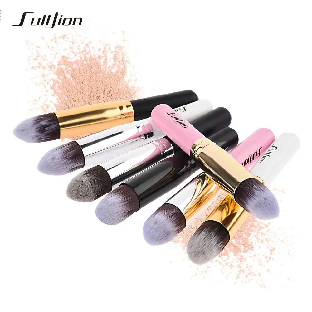Fulljion 1pcs Multi-function Foundation Brush Wood Handle Blush Powder Synthetic Hair Makeup Brushes 7 Colors To Choose | Красота и