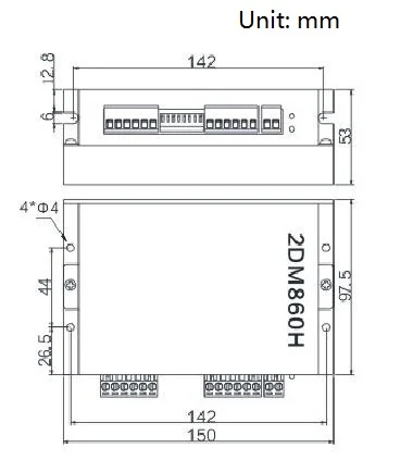 2DM860H цифровой microstep Драйвер шагового Контроллер двигателя 32bit dsp для Гравировальный машины