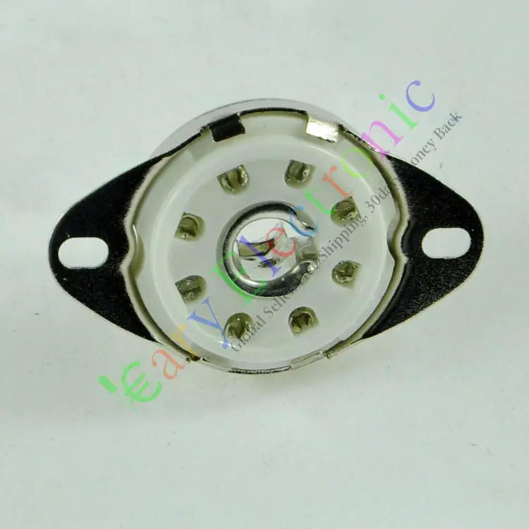 Опт и розница 4 шт серебро 8pin Керамическая вакуумная трубка розетка loctal клапанная